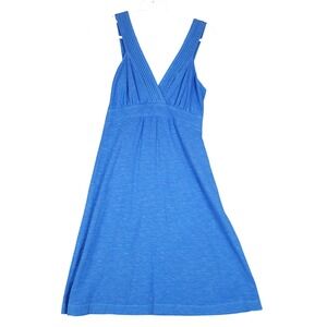 Tommy Bahama XS Blue Cotton Blend V Neck Sleeveless Casual Sun Dress‎